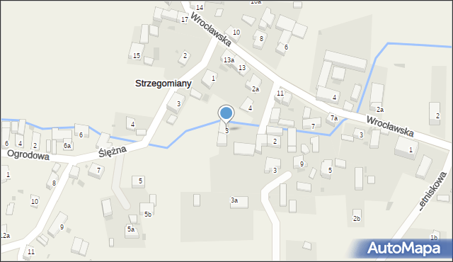 Strzegomiany, Słoneczna, 3, mapa Strzegomiany