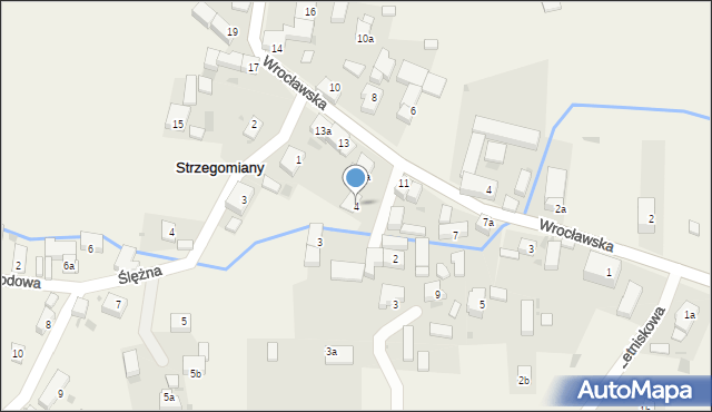 Strzegomiany, Słoneczna, 4, mapa Strzegomiany