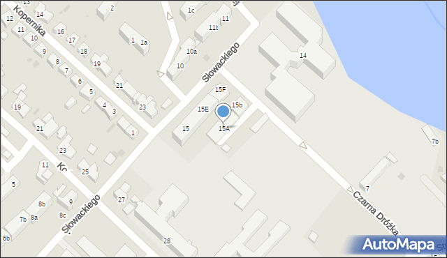 Strzelce Krajeńskie, Słowackiego Juliusza, 15A, mapa Strzelce Krajeńskie