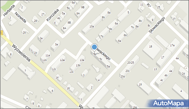 Strzelce Krajeńskie, Słowackiego Juliusza, 5d, mapa Strzelce Krajeńskie