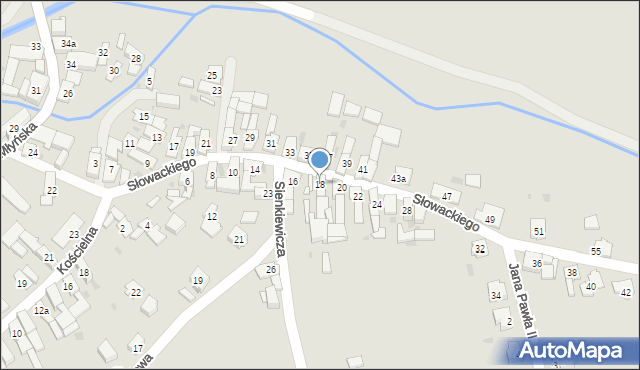 Strzeleczki, Słowackiego Juliusza, 18, mapa Strzeleczki