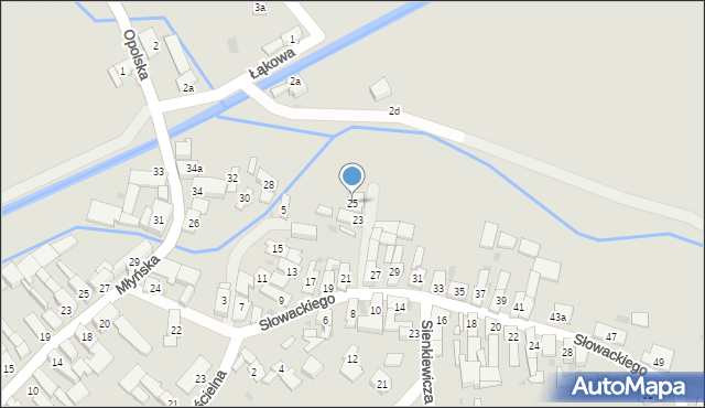 Strzeleczki, Słowackiego Juliusza, 25, mapa Strzeleczki