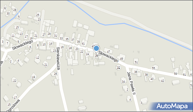 Strzeleczki, Słowackiego Juliusza, 28, mapa Strzeleczki