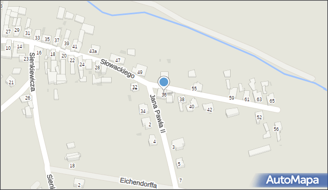 Strzeleczki, Słowackiego Juliusza, 36, mapa Strzeleczki