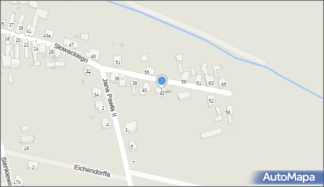 Strzeleczki, Słowackiego Juliusza, 42, mapa Strzeleczki