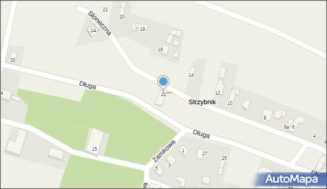 Strzybnik, Słoneczna, 11, mapa Strzybnik