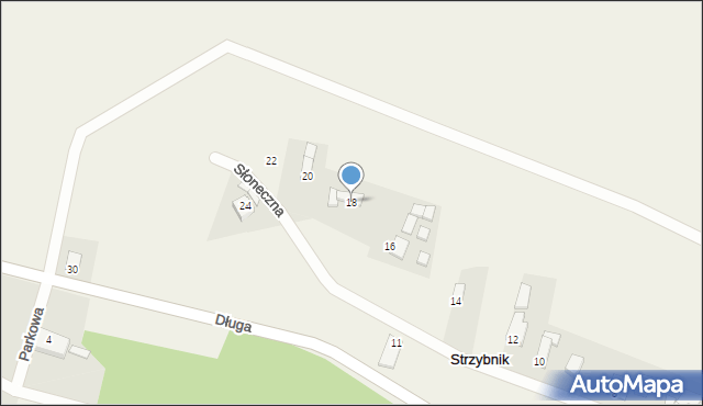 Strzybnik, Słoneczna, 18, mapa Strzybnik