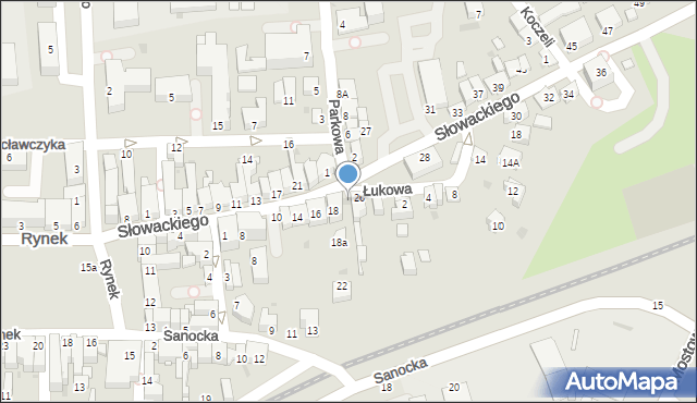 Strzyżów, Słowackiego Juliusza, 24, mapa Strzyżów