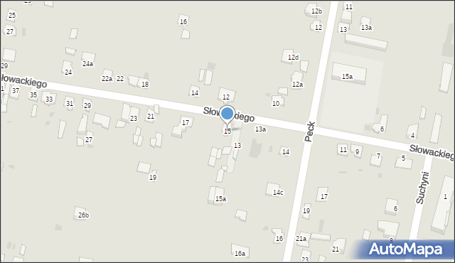 Suchedniów, Słowackiego Juliusza, 15, mapa Suchedniów