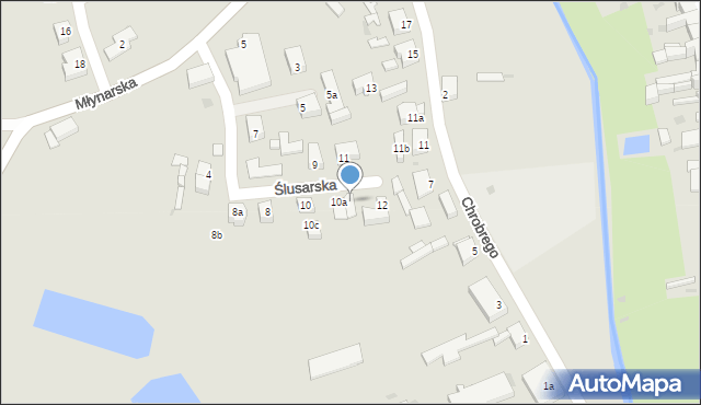 Sulęcin, Ślusarska, 10b, mapa Sulęcin