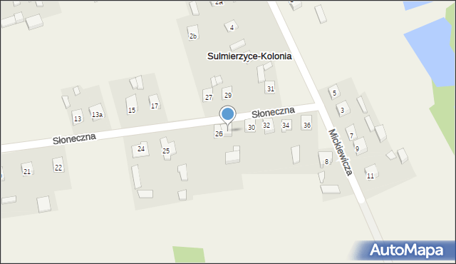 Sulmierzyce, Słoneczna, 28, mapa Sulmierzyce