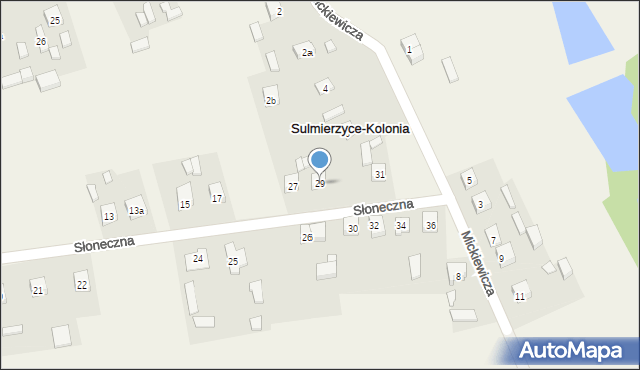 Sulmierzyce, Słoneczna, 29, mapa Sulmierzyce