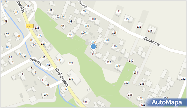 Sułoszowa, Słoneczna, 112, mapa Sułoszowa