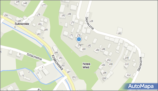 Sułoszowa, Słoneczna, 178, mapa Sułoszowa