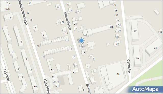 Swarzędz, Słowackiego Juliusza, 10, mapa Swarzędz