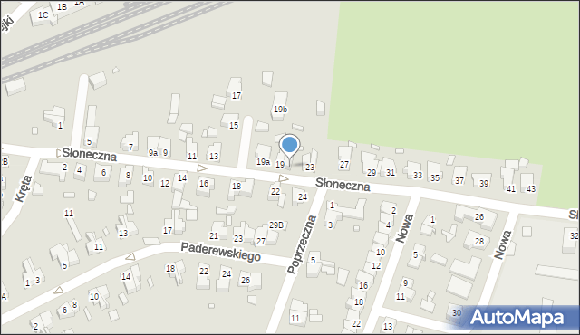 Świebodzin, Słoneczna, 21, mapa Świebodzin