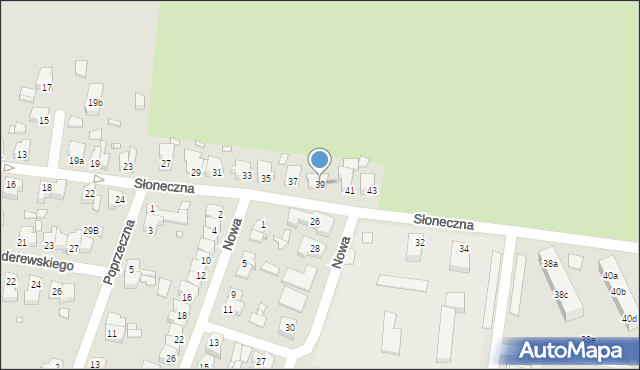 Świebodzin, Słoneczna, 39, mapa Świebodzin