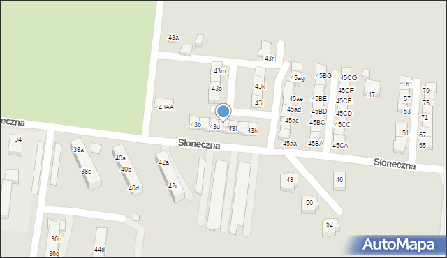 Świebodzin, Słoneczna, 43e, mapa Świebodzin