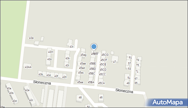 Świebodzin, Słoneczna, 45BG, mapa Świebodzin