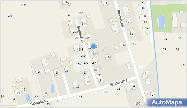 Święcice, Słoneczna, 18K, mapa Święcice