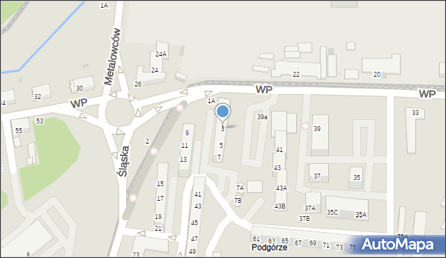 Świętochłowice, Śląska, 3, mapa Świętochłowice