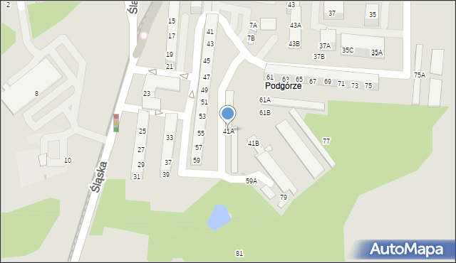 Świętochłowice, Śląska, 41A, mapa Świętochłowice