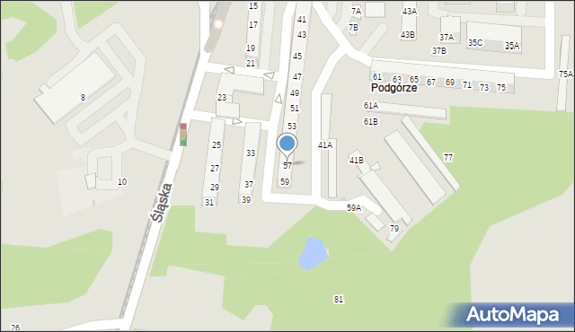 Świętochłowice, Śląska, 57, mapa Świętochłowice