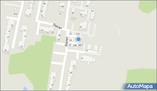 Świętochłowice, Ślęzan, 26I, mapa Świętochłowice