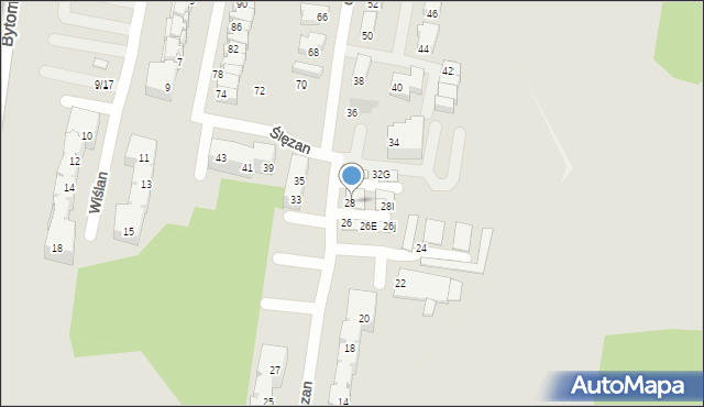 Świętochłowice, Ślęzan, 28A, mapa Świętochłowice