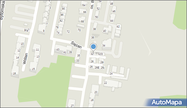 Świętochłowice, Ślęzan, 32A, mapa Świętochłowice