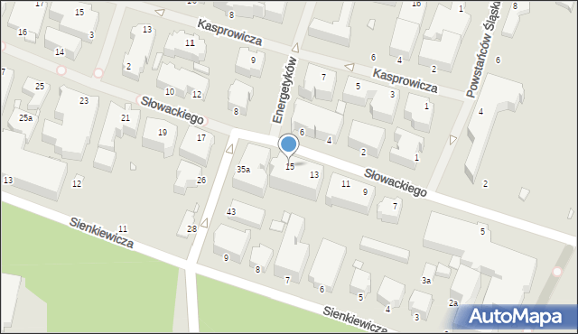 Świnoujście, Słowackiego Juliusza, 15, mapa Świnoujście