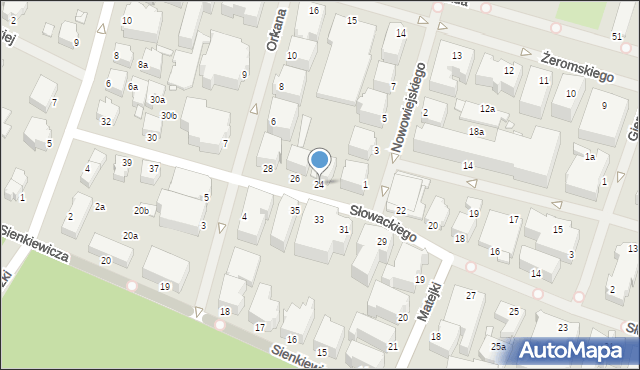 Świnoujście, Słowackiego Juliusza, 24, mapa Świnoujście