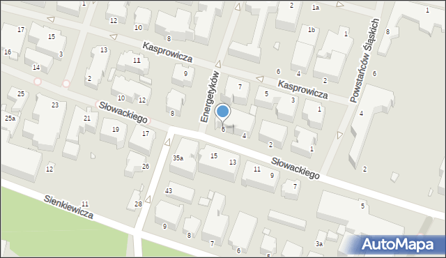 Świnoujście, Słowackiego Juliusza, 6, mapa Świnoujście