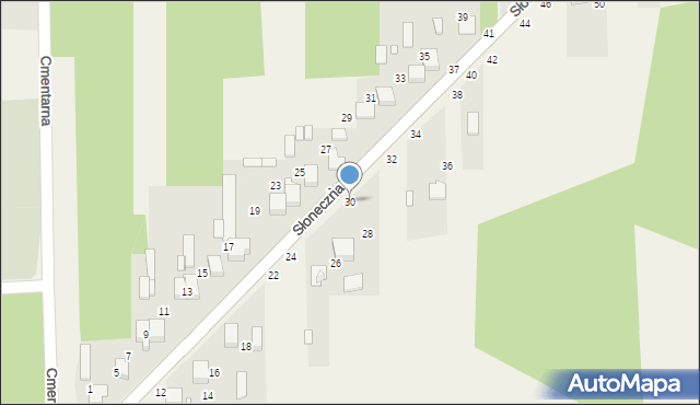 Szarlejka, Słoneczna, 30, mapa Szarlejka