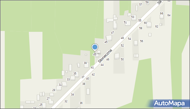 Szarlejka, Słoneczna, 43, mapa Szarlejka