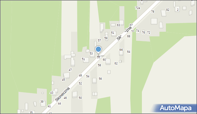 Szarlejka, Słoneczna, 55, mapa Szarlejka