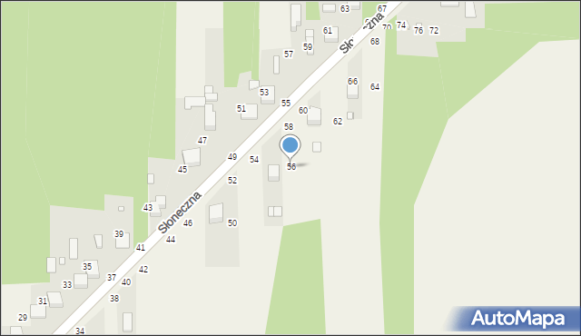 Szarlejka, Słoneczna, 56, mapa Szarlejka