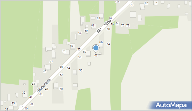 Szarlejka, Słoneczna, 62, mapa Szarlejka