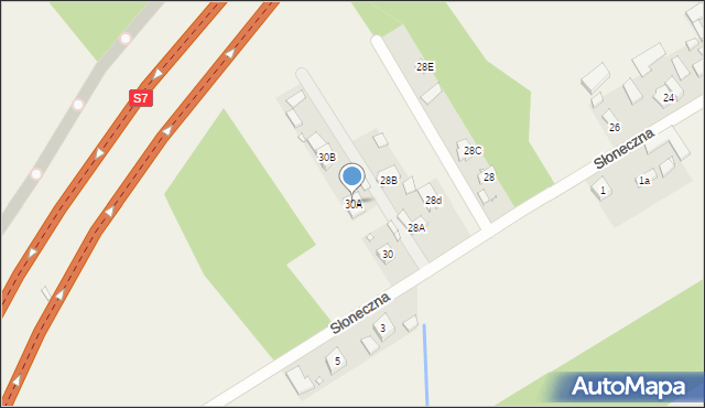 Szczaki, Słoneczna, 30A, mapa Szczaki