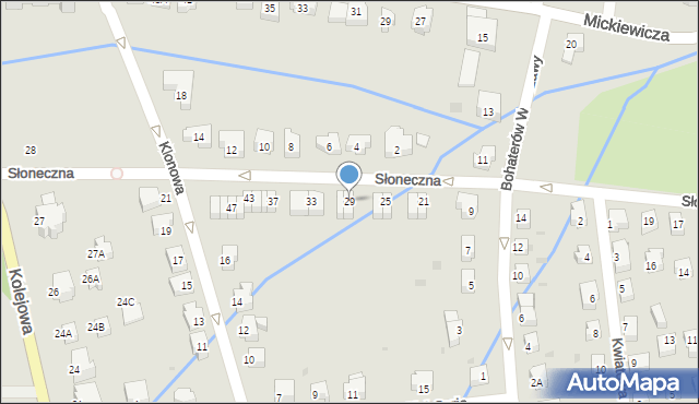 Szczawno-Zdrój, Słoneczna, 29, mapa Szczawno-Zdrój