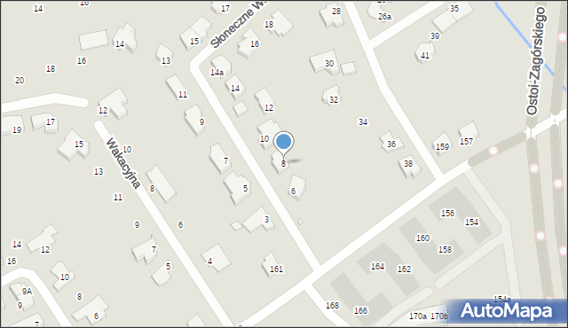Szczecin, Słoneczne Wzgórze, 8, mapa Szczecina
