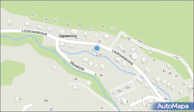 Szczyrk, Słowików, 5, mapa Szczyrk