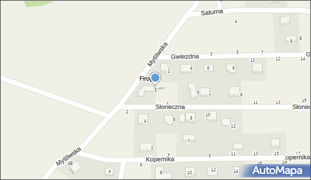 Szemud, Słoneczna, 1, mapa Szemud