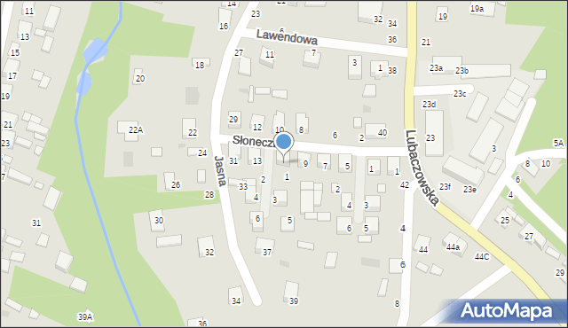 Tarnogród, Słoneczna, 11, mapa Tarnogród