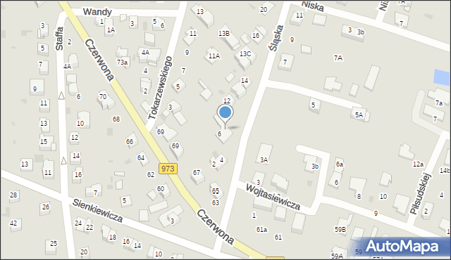 Tarnów, Śląska, 8, mapa Tarnów