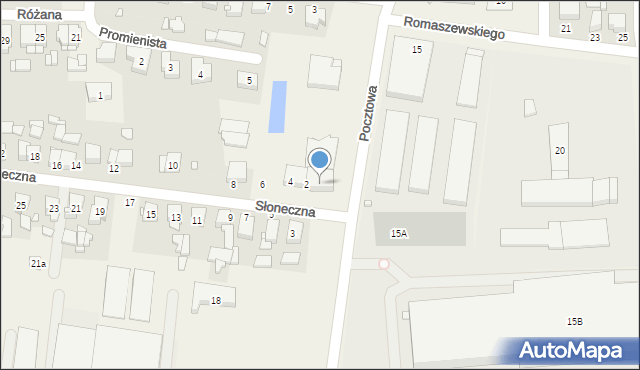 Tarnowo Podgórne, Słoneczna, 2/4, mapa Tarnowo Podgórne