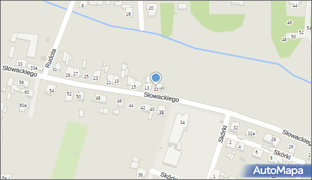 Tarnowskie Góry, Słowackiego Juliusza, 11, mapa Tarnowskie Góry