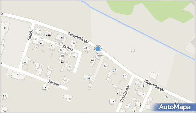 Tarnowskie Góry, Słowackiego Juliusza, 20, mapa Tarnowskie Góry