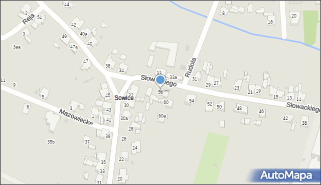 Tarnowskie Góry, Słowackiego Juliusza, 56, mapa Tarnowskie Góry