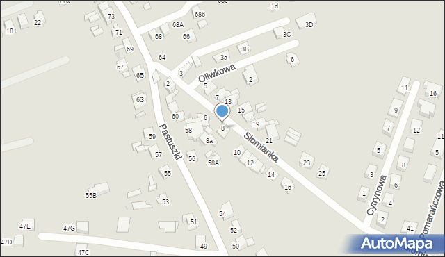 Tarnowskie Góry, Słomianka, 8, mapa Tarnowskie Góry